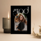 B & W Minimalistisch Modern 5 Arch Foto Abschluss Einladung