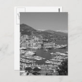 B&W Monaco Postkarte (Vorne/Hinten)
