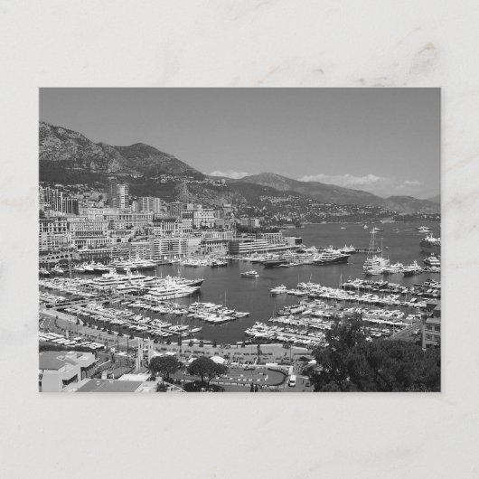 B&W Monaco Postkarte (Vorderseite)