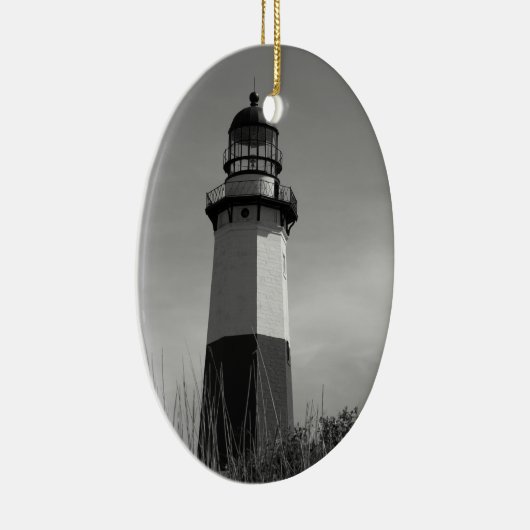 B&W - Montauk Leuchtturm - Verzierung Keramik Ornament (Rechts)