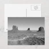 B&W Monument Valle 3 Postkarte (Vorne/Hinten)