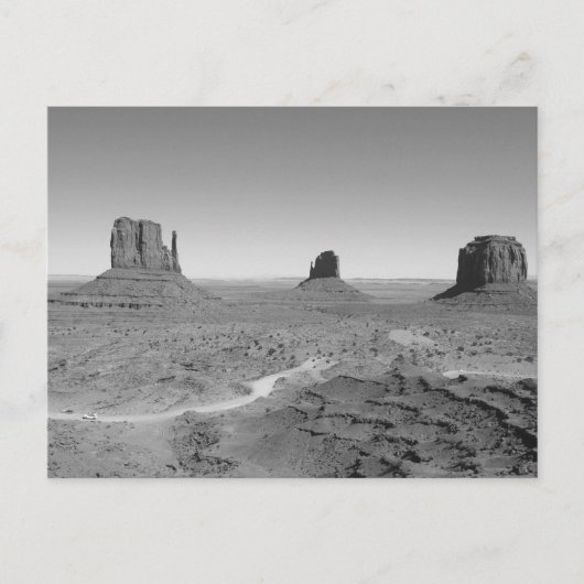 B&W Monument Valle 3 Postkarte (Vorderseite)