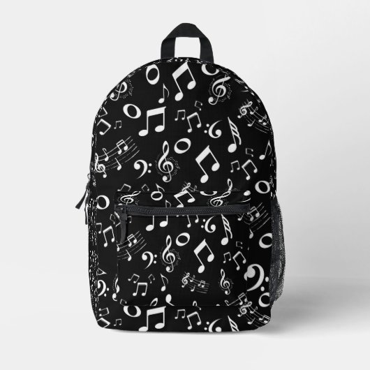 B&W Musical Bedruckter Rucksack (Vorderseite)