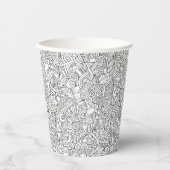 B&W Muster Pappbecher (Vorderseite)