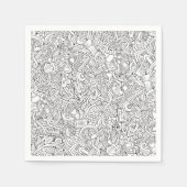 B&W-Muster Serviette (Vorderseite)