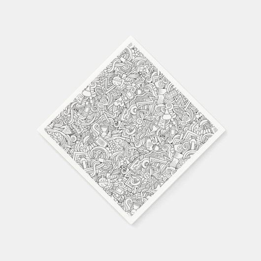 B&W-Muster Serviette (Ecke)