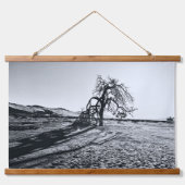 B+W Namib Wüstenbaum Wandteppich Mit Holzrahmen (Vorne)