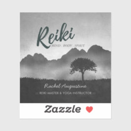 B&W Natural Reiki Master Yoga Mediation Lehrer Aufkleber