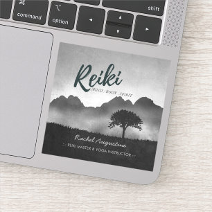 B&W Natural Reiki Master Yoga Mediation Lehrer Aufkleber