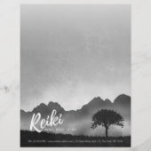 B&W Natural Reiki Master Yoga Mediation Lehrer Briefbogen (Vorderseite)