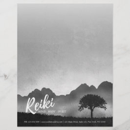 B&W Natural Reiki Master Yoga Mediation Lehrer Briefbogen