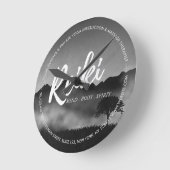 B&W Natural Reiki Master Yoga Mediation Lehrer Runde Wanduhr (Winkel)