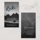B&W Natural Reiki Master Yoga Mediation Lehrer Visitenkarte (Vorne/Hinten)