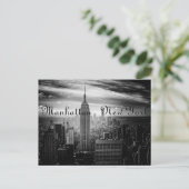 B&W New York City Postkarte (Stehend Vorderseite)