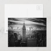 B&W New York City Postkarte (Vorne/Hinten)