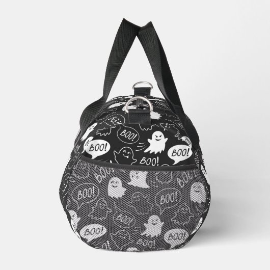 B&W Niedlich Doodle Halloween-Muster Duffle Bag (Rechts)