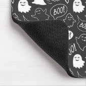 B&W Niedlich Doodle Halloween-Muster Mousepad (Ecke)