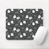 B&W Niedlich Doodle Halloween-Muster Mousepad (Mit Mouse)