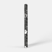 B&W Niedlich Doodle Halloween-Muster Samsung Galaxy Hülle (Rechte Seite)