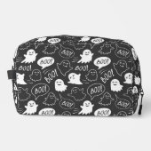 B&W Niedlich Doodle Halloween-Muster Waschbeutel (Vorderseite)
