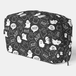 B&W Niedlich Doodle Halloween-Muster Waschbeutel