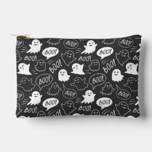 B&W Niedlich Doodle Halloween-Muster Zubehörtasche