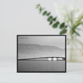 B&W Okanagan Lake Bridge Postcard Postkarte (Stehend Vorderseite)