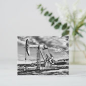 B/W Ölpumpenanlage Postkarte (Stehend Vorderseite)
