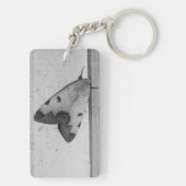 B&W - Ophiusa tirhaca, der grüne Drache Schlüsselanhänger (Rückseite)