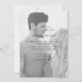 B/W Paare Foto Hochzeit Einladung (Vorderseite)