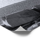 B&W Peggy's Cove Lighthouse Poster (Ecke)