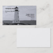 B&W Peggy's Cove Lighthouse Visitenkarte (Vorne/Hinten)