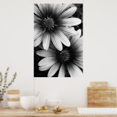 B&W Petals #6 Poster (Küche)