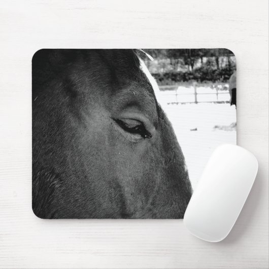 B&W Pferd Mousepad (Mit Mouse)