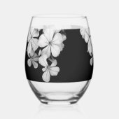 b&w Plumbago Weinglas Ohne Stiel (Vorderseite)