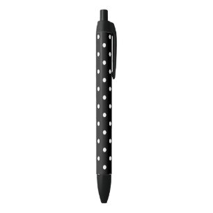B&W Polkadots Schwarzer Tintenstift Kugelschreiber