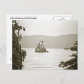 B&W Postcard of Hudson-Athens Lighthouse, NY Postkarte (Vorne/Hinten)
