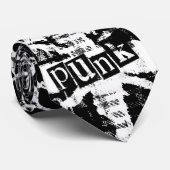 B&W Punk Krawatte (Gerollt)