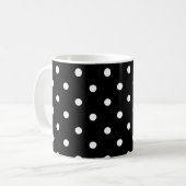 B&W Punkte Kaffeetasse (Vorderseite Links)