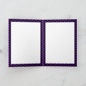 B&W Purple Hearts Beating leere Karte (Innenseite)