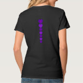 B&W Purple Hearts Beating T-Shirt (Rückseite)