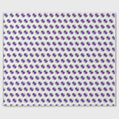 B&W Purple Hearts Schlagen Geschenkpapier (Flach)