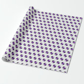 B&W Purple Hearts Schlagen Geschenkpapier (Ungerollt)