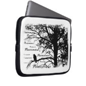 B&W Raven Nevermore Baum-Silhouette - E.A. Poe Laptopschutzhülle (Vorne Rechts)