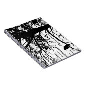 B&W Raven Nevermore Baum-Silhouette - E.A. Poe Notizblock (Rechte Seite)