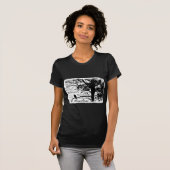 B&W Raven Nevermore Silhouette T-Shirt (Vorne ganz)