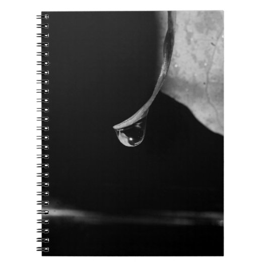 B&W - Regen fallen Notizblock (Vorderseite)
