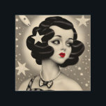 B&W Retro Art Deco Holzdruck<br><div class="desc">B&W Retro Art Deco</div>