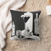 B&W Retro Bar & Martini Kissen (Decke)