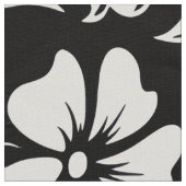 B&W Retro-Blumenmuster Stoff (Nahaufnahme)